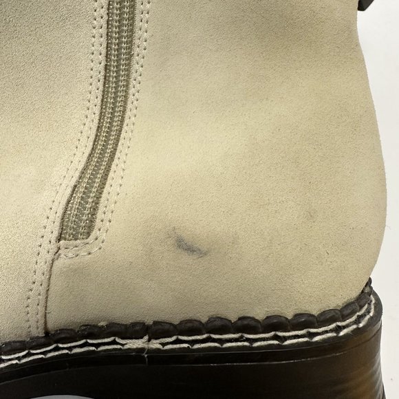 Cold Creek Boots Champagne Color Suede Look Size 8.5 Zippered Side - Picture 6 of 7